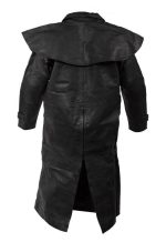 Black Leather Duster Coat
