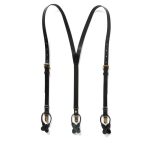 Black Leather Suspenders