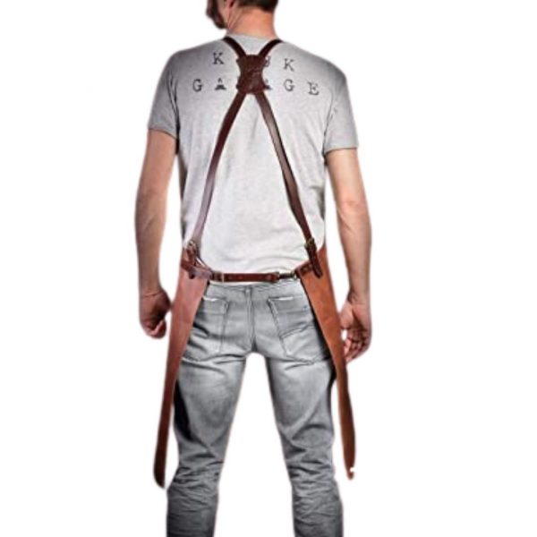 Brown Butcher Apron Leather