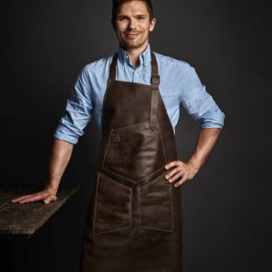 Brown Leather Cooking Apron