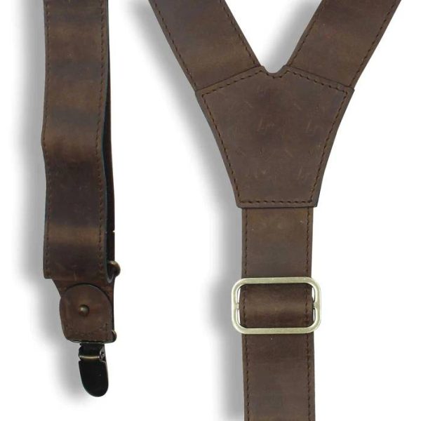 Brown Leather Suspenders 3