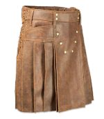 Brown Leather Utility Kilt