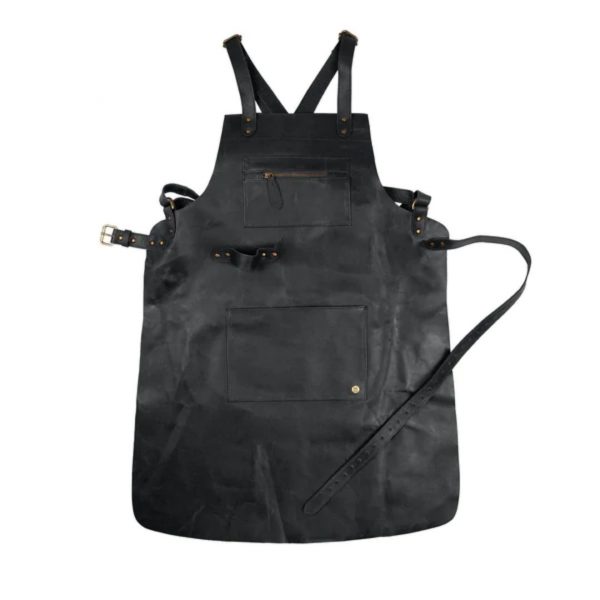 CROSS-BACK POCKETED LEATHER APRON HEAVY DUTY