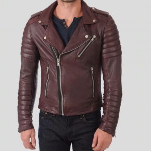 CYRO BROWN QUILTED LEATHER JACKET
