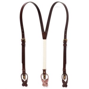 Chestnut Java Brown Leather Suspenders