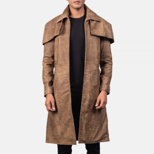 Classic Brown Leather Duster