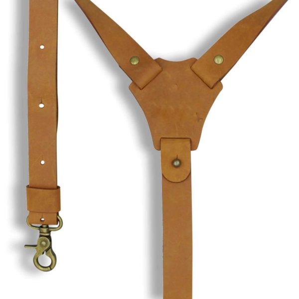 Crazy Horse Leather Suspenders