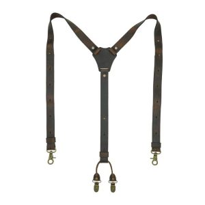 Dark Brown Leather Suspender