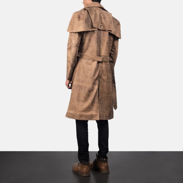 Deux Brown Leather Duster