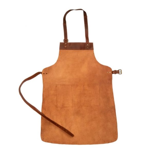 Double Pocket Brown Leather Apron