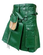 Green Leather Kilt