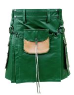 Green Leather Kilt