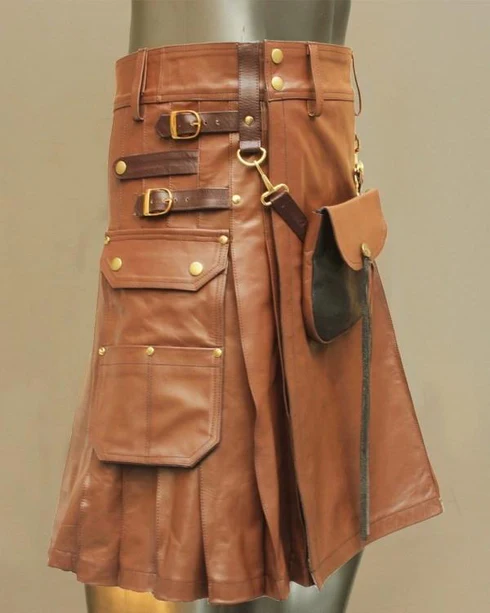 Leather Kilt With Sporran
