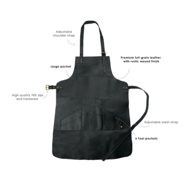 OVER NECK LEATHER APRON