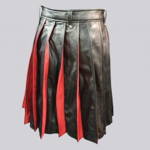 Pleated Leather Kilt