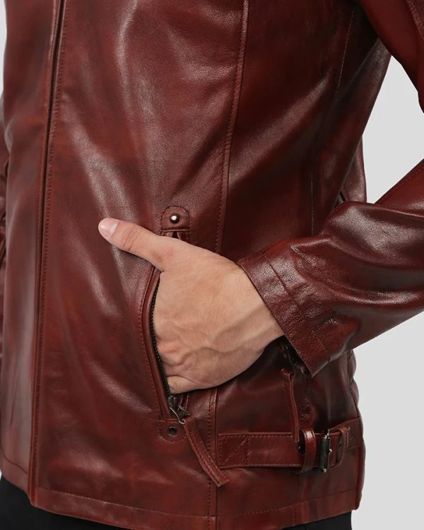 Reddish Brown Leather Jacket