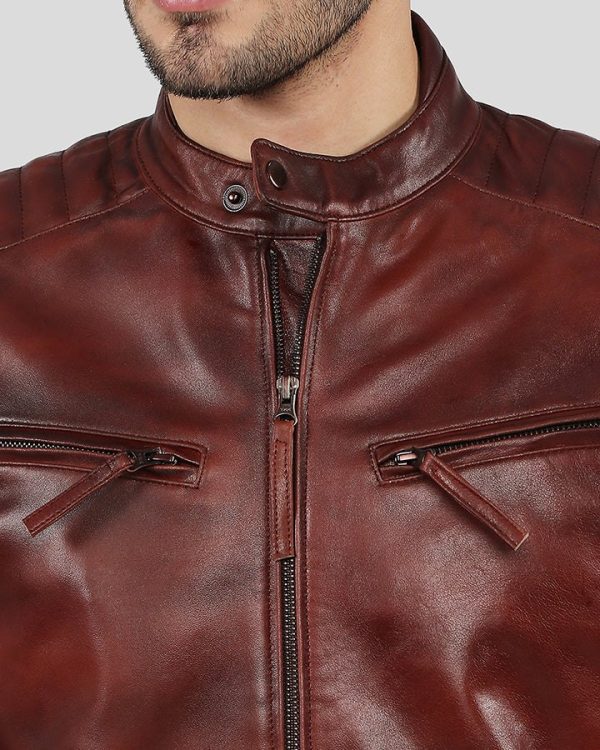 Reddish Brown Leather Jacket