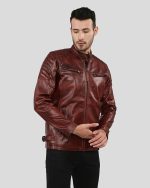 Reddish Brown Leather Jacket