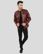 Reddish Brown Leather Jacket