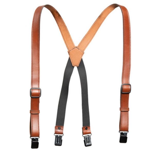 Stylish Brown Leather Suspender