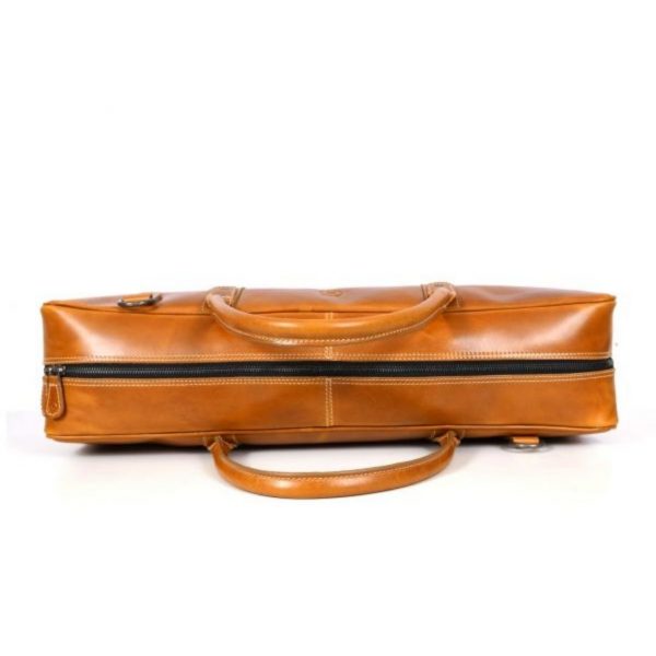 Tuscania Leather Knife Roll & Bag Combo - Ochre Brown