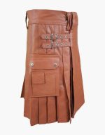 Brown Leather Kilt