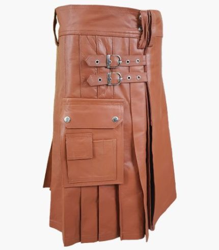 Brown Leather Kilt