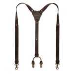 Brown Leather Suspenders