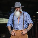 brown mens suspender