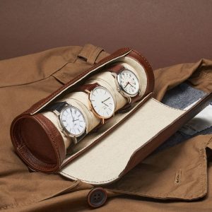 leather watch roll