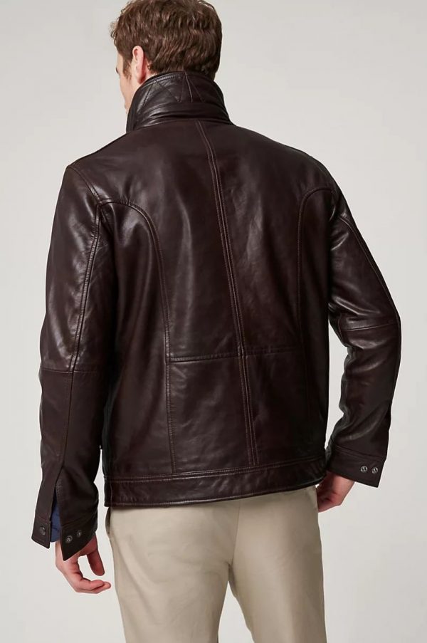 Memphis Lambskin Leather Bomber Moto Jacket