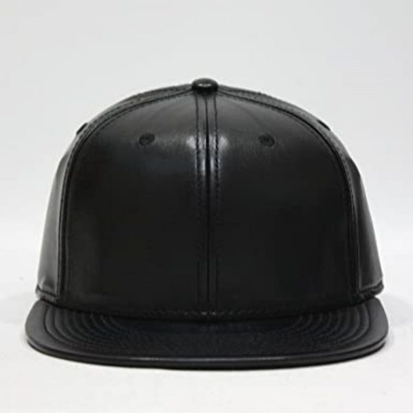 Vintage Year Leather Flat Brim Adjustable Strapback Baseball Cap