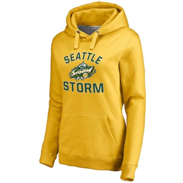 Womens Seattle Storm Fanatics Branded Yellow Overtime Pullover Hoodie 1