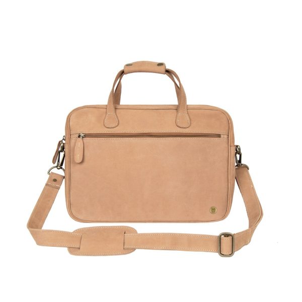 suede leather compact laptop bag with 13 laptop capacity