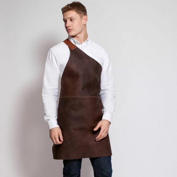Chef Apron with Leather Straps 1