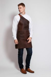 Chef Apron with Leather Straps in United States