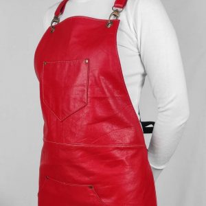 Leather Red Apron