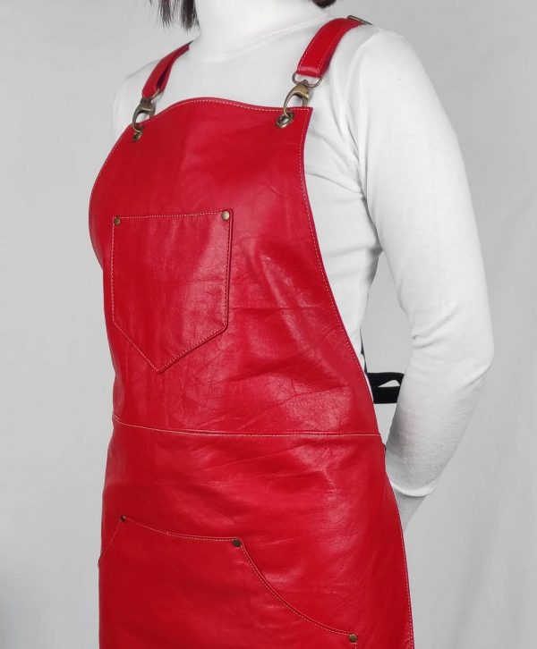 Leather Red Apron