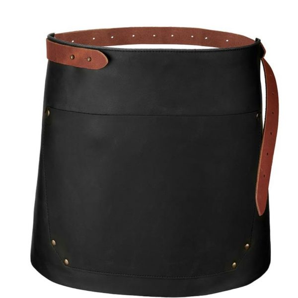 leather waist apron with pockets