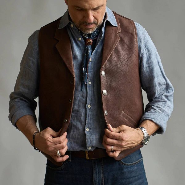 Bison Leather Vests in USA
