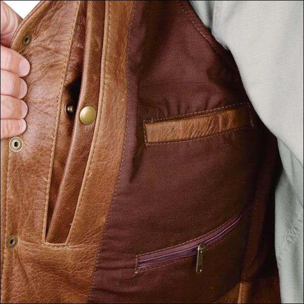 Coronado Leather Concealed Carry Vest