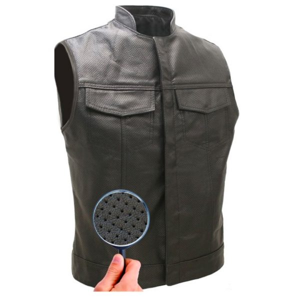 Perforated Leather Vest
