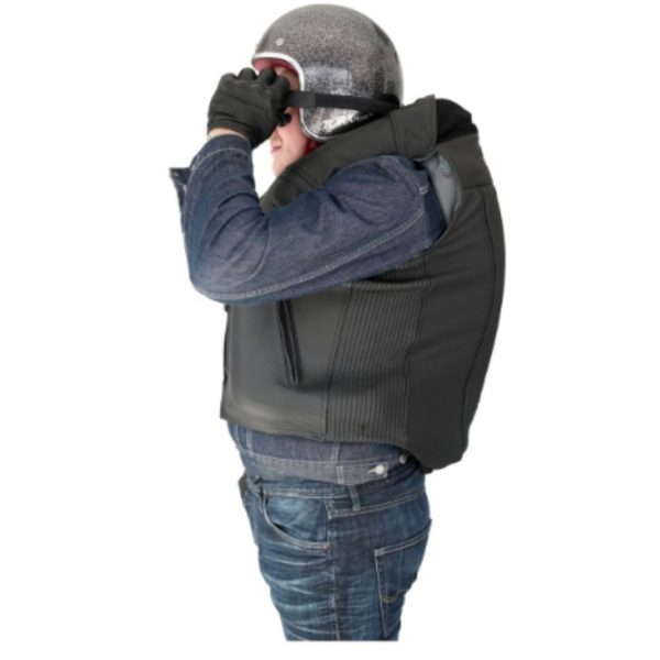 helite custom leather airbag vest