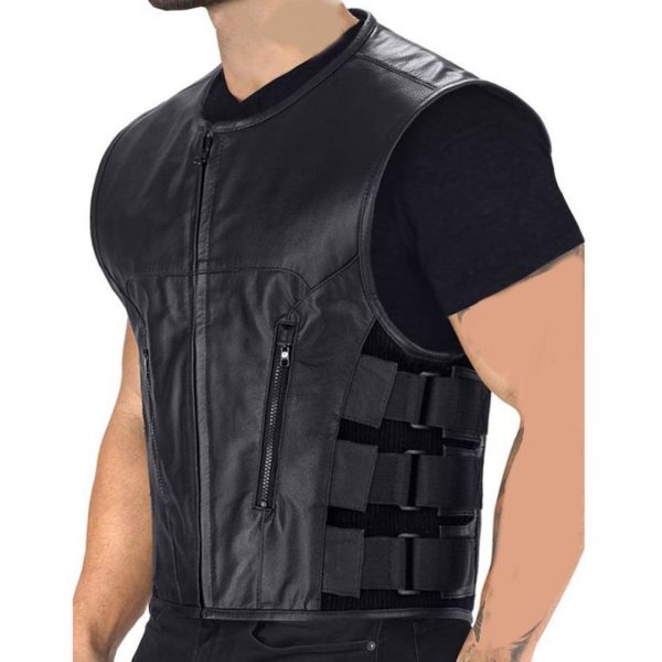 swat leather vest