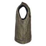 distressed leather vests