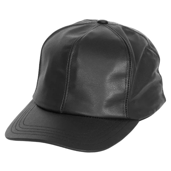 Fitted Genuine Leather Baseball Cap
