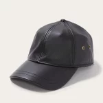Leather Black Baseball Cap