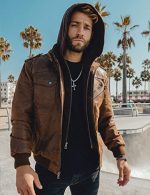 mens hooded leather motorcycle jackets