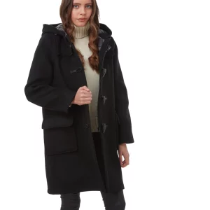Womens Black Duffle Coat