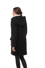 Womens Black Duffle Coat